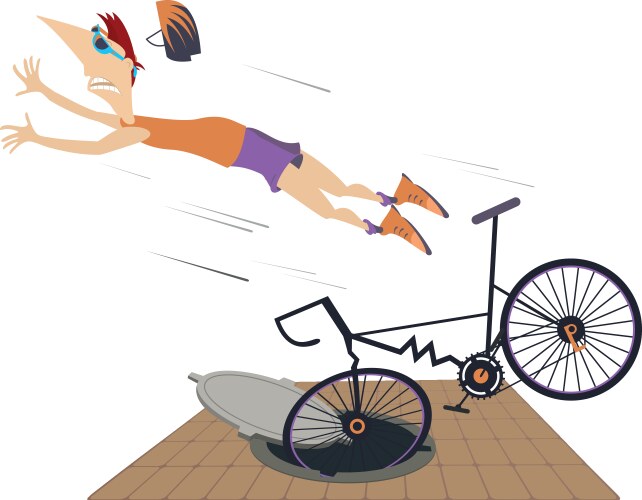Bike Crash Cartoon Vector Images (over 220)