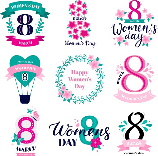 International Women's Day Badges Vector Image