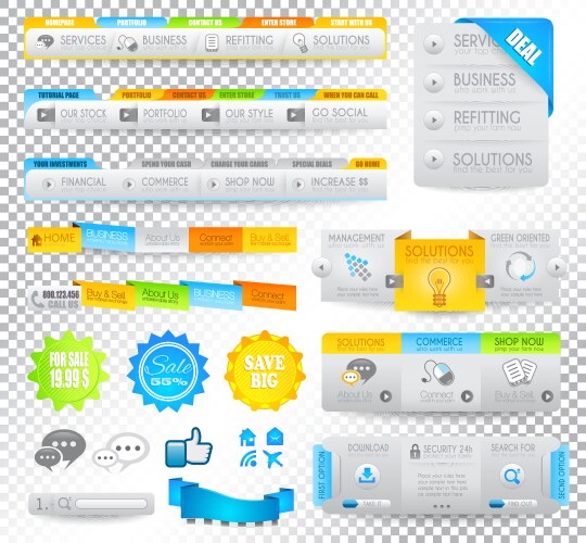 Web buttons Royalty Free Vector Image - VectorStock