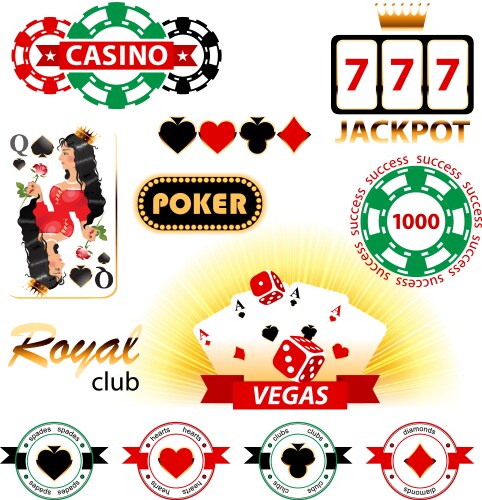Icons casino Royalty Free Vector Image - VectorStock