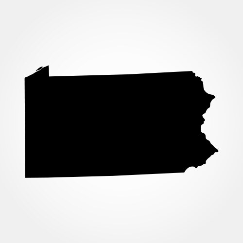 Pennsylvania State Map Vector Image