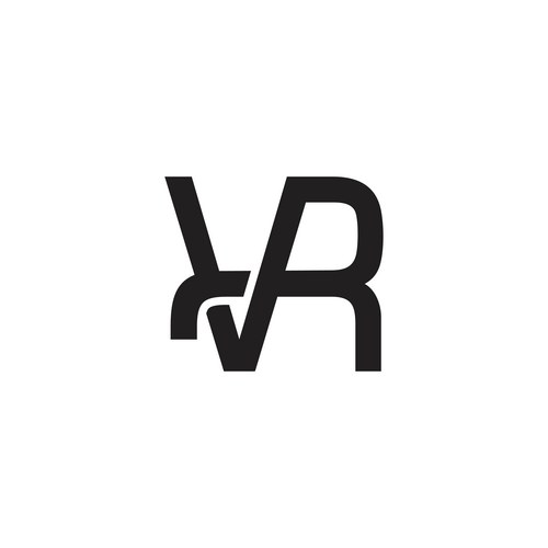 VR Linked Logo - Overlapping V & R Vector Image