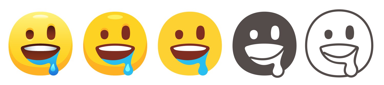 drooling emoji vector image