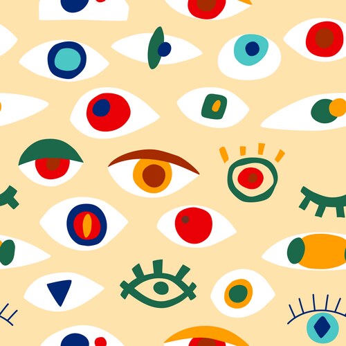 Eye abstract pattern with geometric shapes – Royalty-Free Vector ...