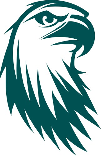 Eagle emblem symbol freedom on a dark Royalty Free Vector