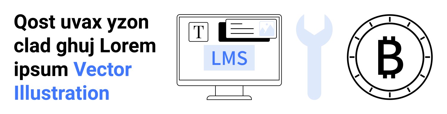 Digital learning management system with blockchain vector image
