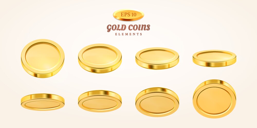 Game gold coins Royalty Free Vector Image - VectorStock