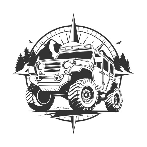 Off road compass clip art Vector Image