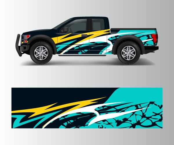Abstract Off-Road Racing Wrap Vector Image