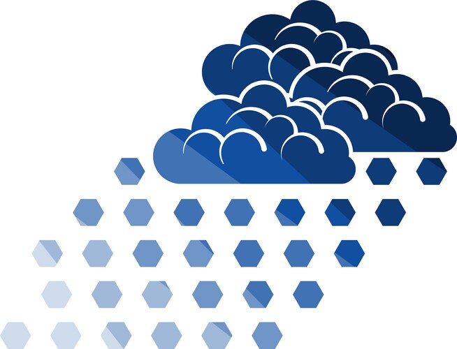 Hail disaster icon doodle Royalty Free Vector Image