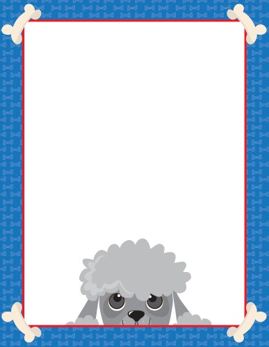 Poodle Frame Border Vector Image