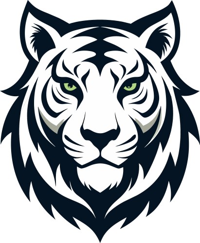Tiger Head Emblem Vector Image