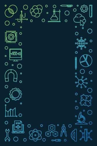 Stem science technology engineering mathematics Vector Image