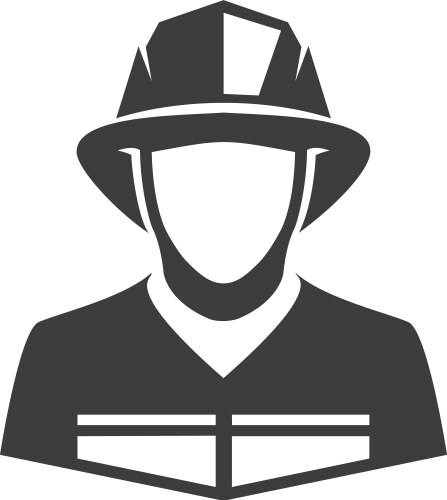 Fireman isolated Royalty Free Vector Image - VectorStock