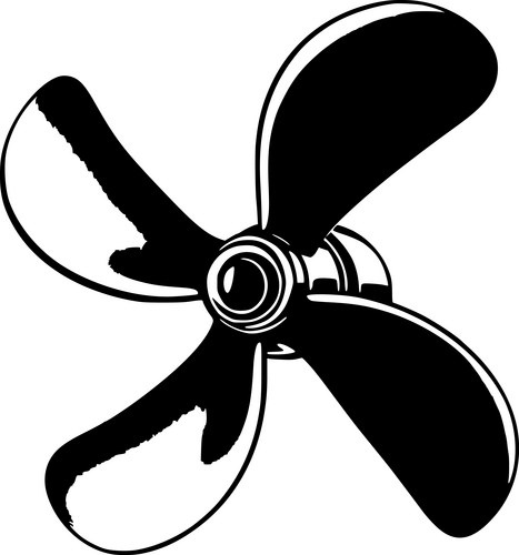 Four Blade Propeller – Royalty-Free Vector | VectorStock