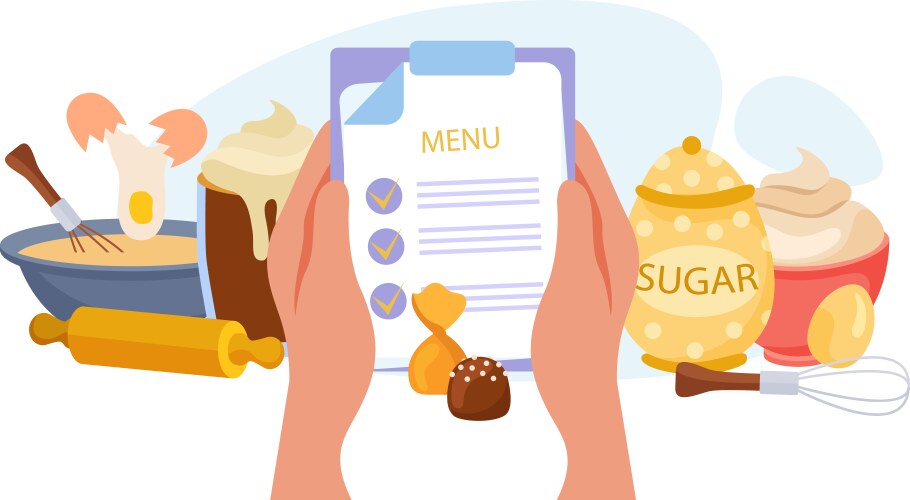 Baking ingredients colored icons Royalty Free Vector Image