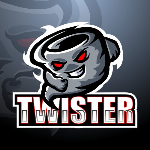 twister mascot esport logo design vector