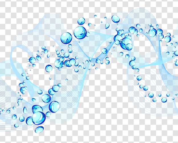 Abstract Water Background with Bubbles – Royalty-Free Vector | VectorStock