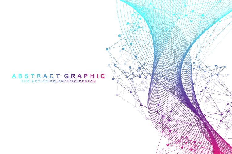 Digits abstract background with connected line vector image