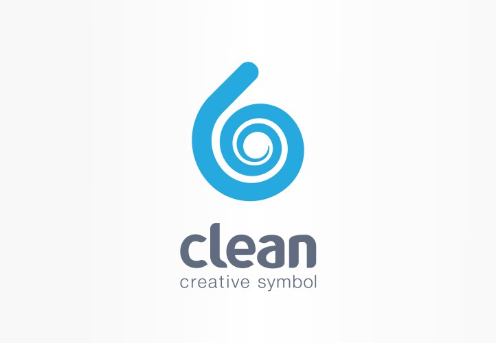 Water drop aqua creative symbol concept clean vector image