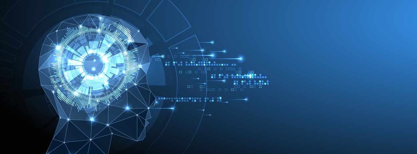 Artificial intelligence concept creative brain Vector Image