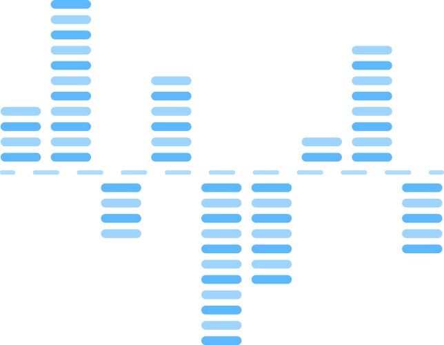 Financial column chart icon presentation report vector image