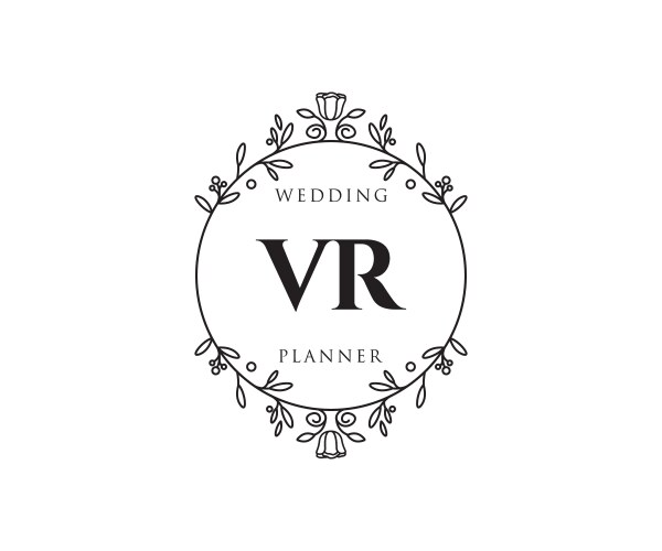Letter nn wedding monogram logo design Royalty Free Vector