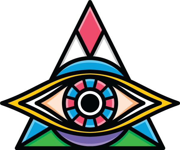 One eye sign symbol logo logotype Vector Image