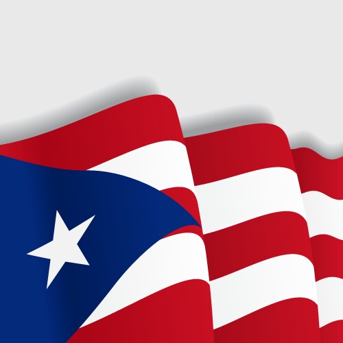 Puerto Rican Flag Waving Vector Image