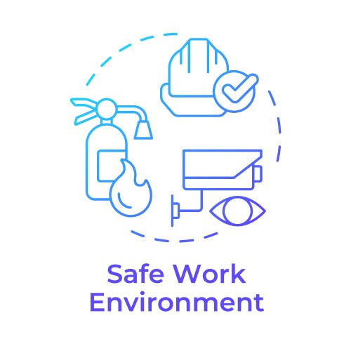 Quality control blue gradient concept icon Vector Image