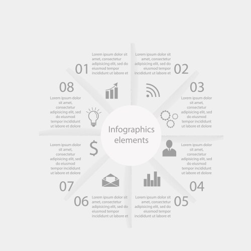 Project elements commercial charts modern visual Vector Image
