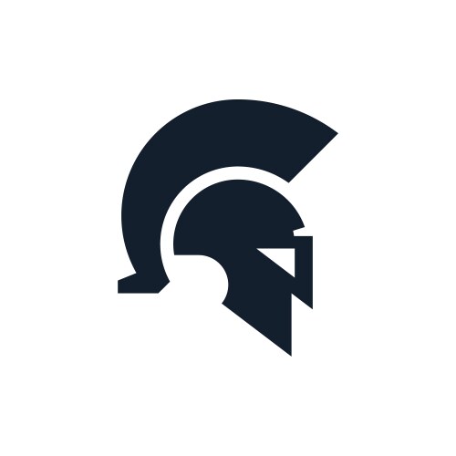 Helmet spartan logo Vector Image