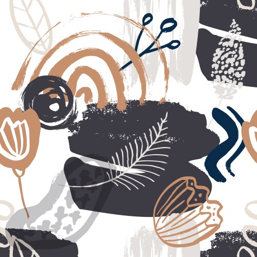 Abstract natural seamless pattern Royalty Free Vector Image