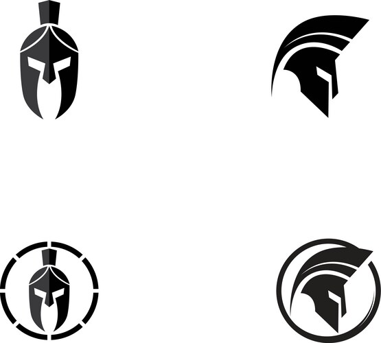 Spartan helmet logo Vector Image