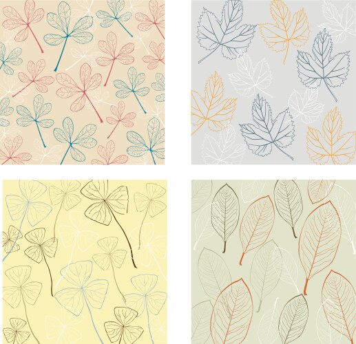 Leaf patterns Royalty Free Vector Image - VectorStock