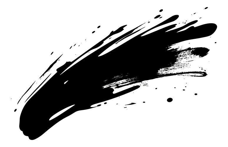 Paint brush stroke silhouette Royalty Free Vector Image