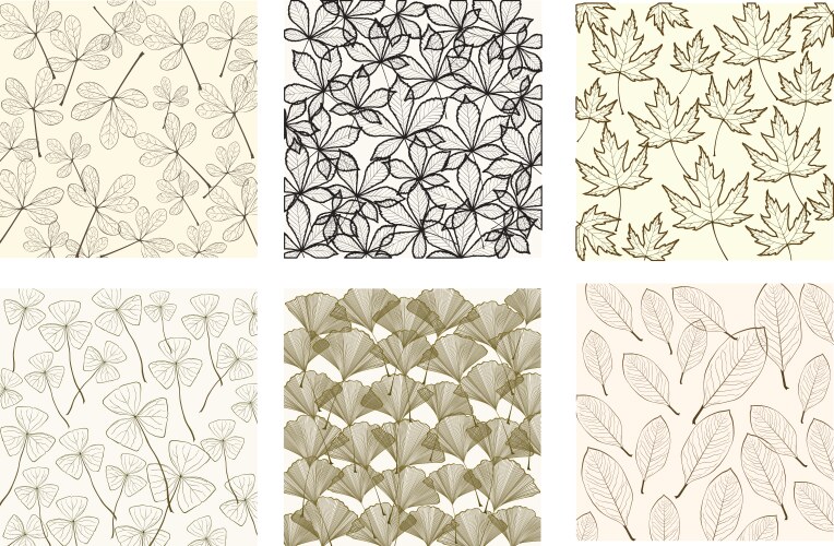 Seamless patterns set Royalty Free Vector Image