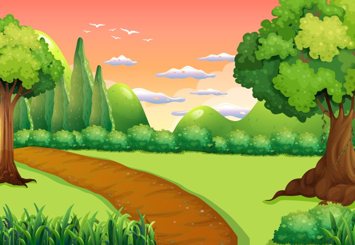 Cave landscape summer nature scene Royalty Free Vector Image