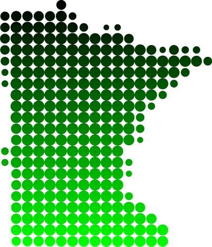 Minnesota State Map Vector Image
