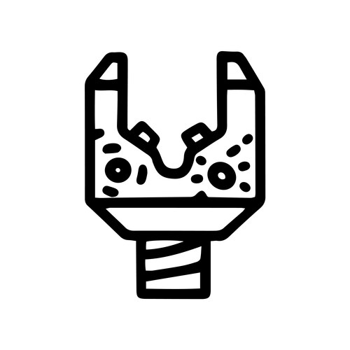 Fishing bite alarm line doodle simple icon Vector Image
