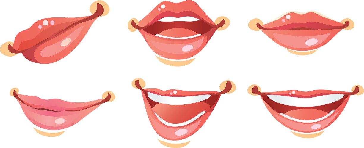 sexy woman smile lips vector image