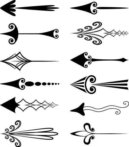 Set of ethnic arrows Royalty Free Vector Image