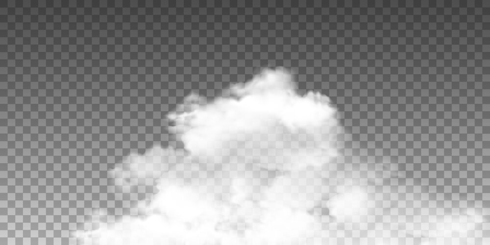 Realistic clouds on transparent background Vector Image