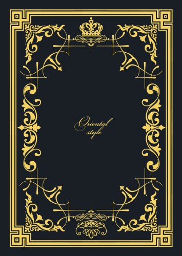 Gold ornament on dark background can be used Vector Image