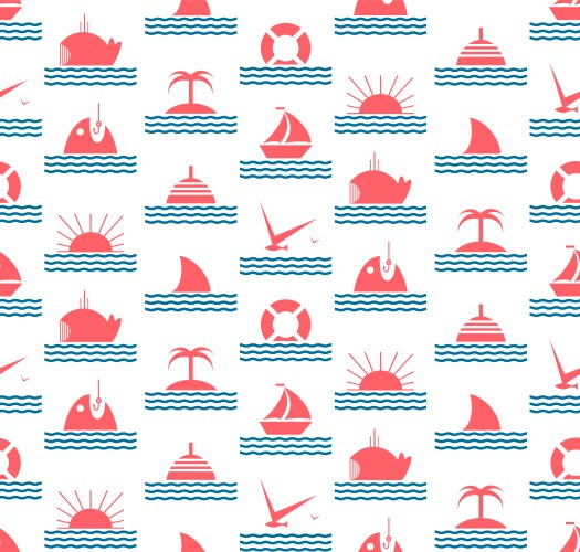 Underwater seamless pattern Royalty Free Vector Image