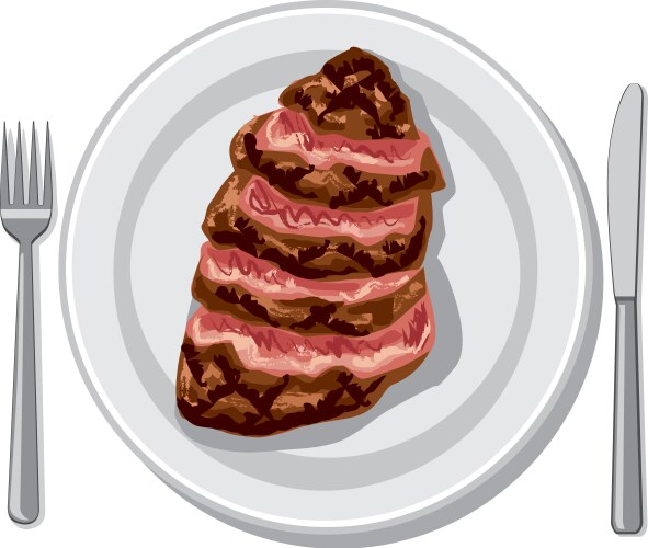 Beef steak icon isometric style Royalty Free Vector Image