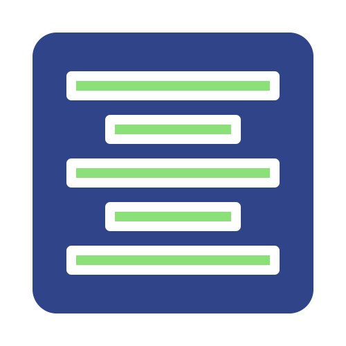 Alignment icon for text formatting and layout vector image