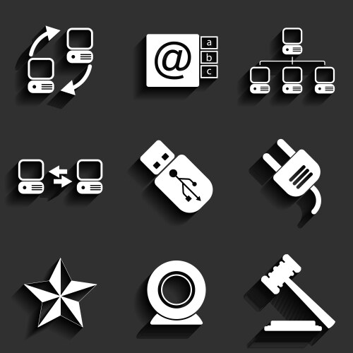 Universal flat icons Royalty Free Vector Image
