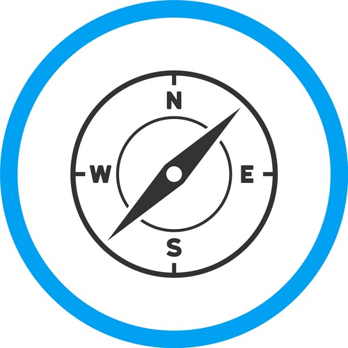 Linear Compass Icon - Navigation – Royalty-Free Vector | VectorStock