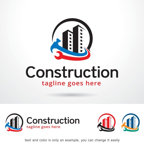 Construction logo template vector image